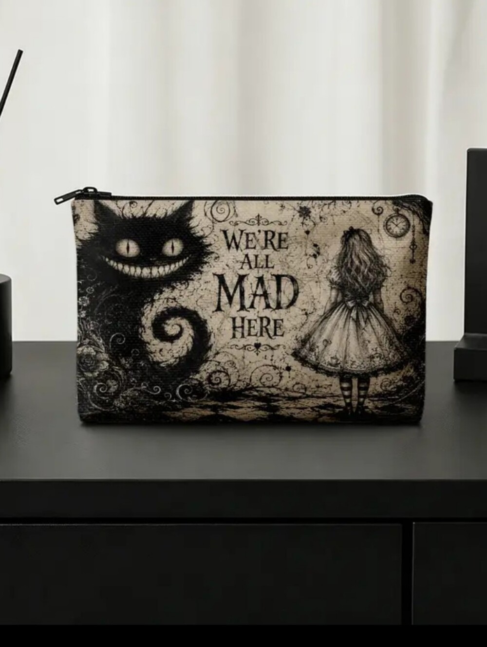 3/8⚡ "We're All Mad Here" Alice & Cheshire Cat Multiuse Tiny Purse